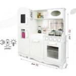 Classic wooden kitchen - white, interactive, for children
