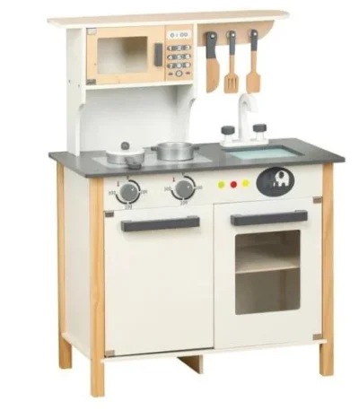 Classic wooden kitchen - white for children