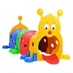 The worm tunnel is colorful