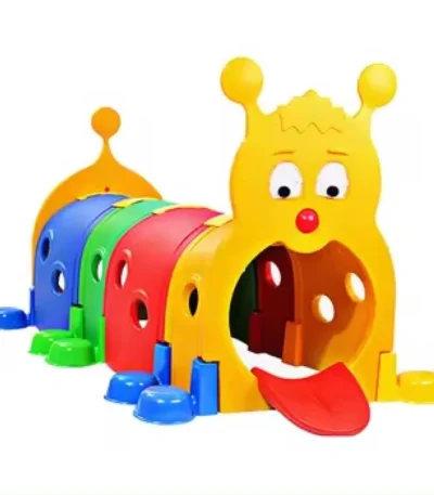 The worm tunnel is colorful