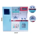 Blue wooden kitchen - new and unique