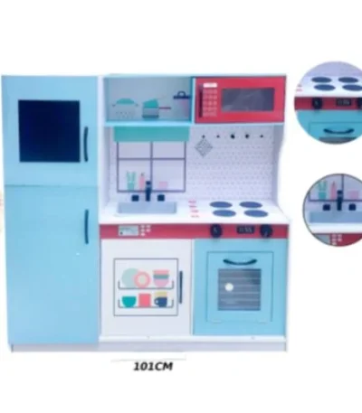 Blue wooden kitchen - new and unique