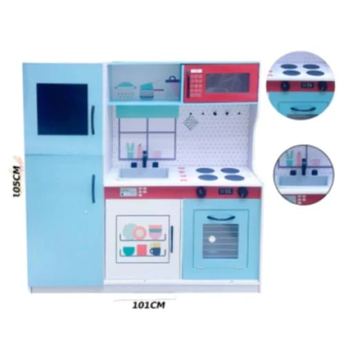 Blue wooden kitchen - new and unique