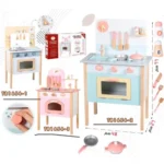 A complete wooden kitchen available in several colors